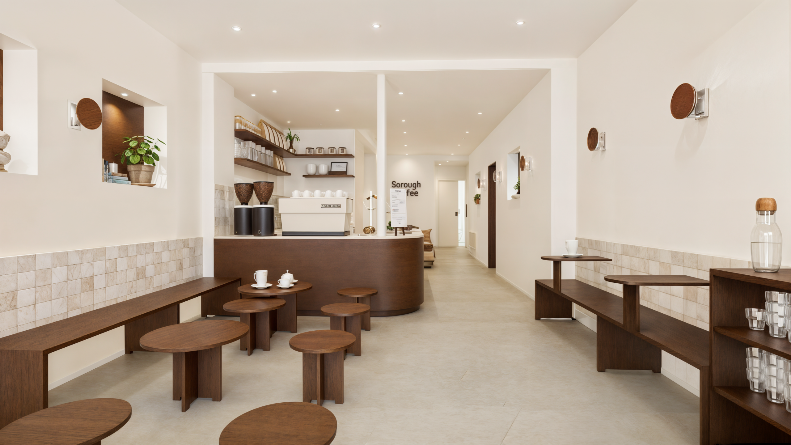 Projection du coffee shop en 3D