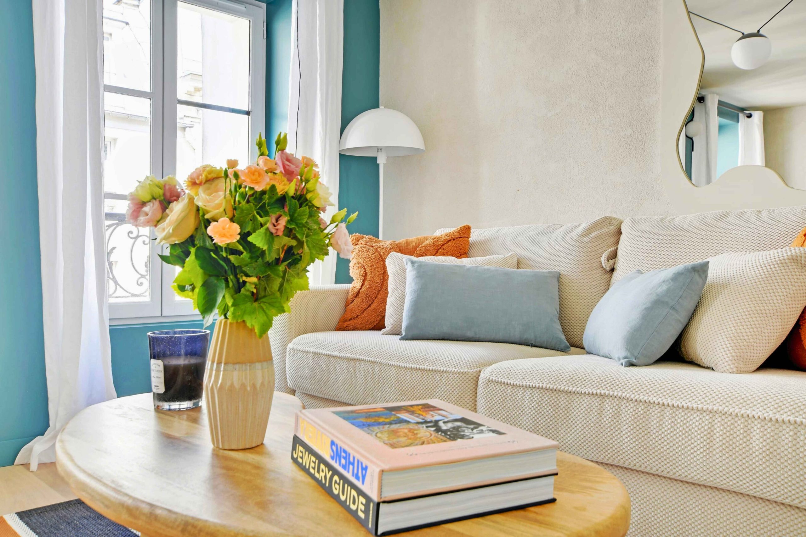 détail salon palette couleur New Antique appartement locatif