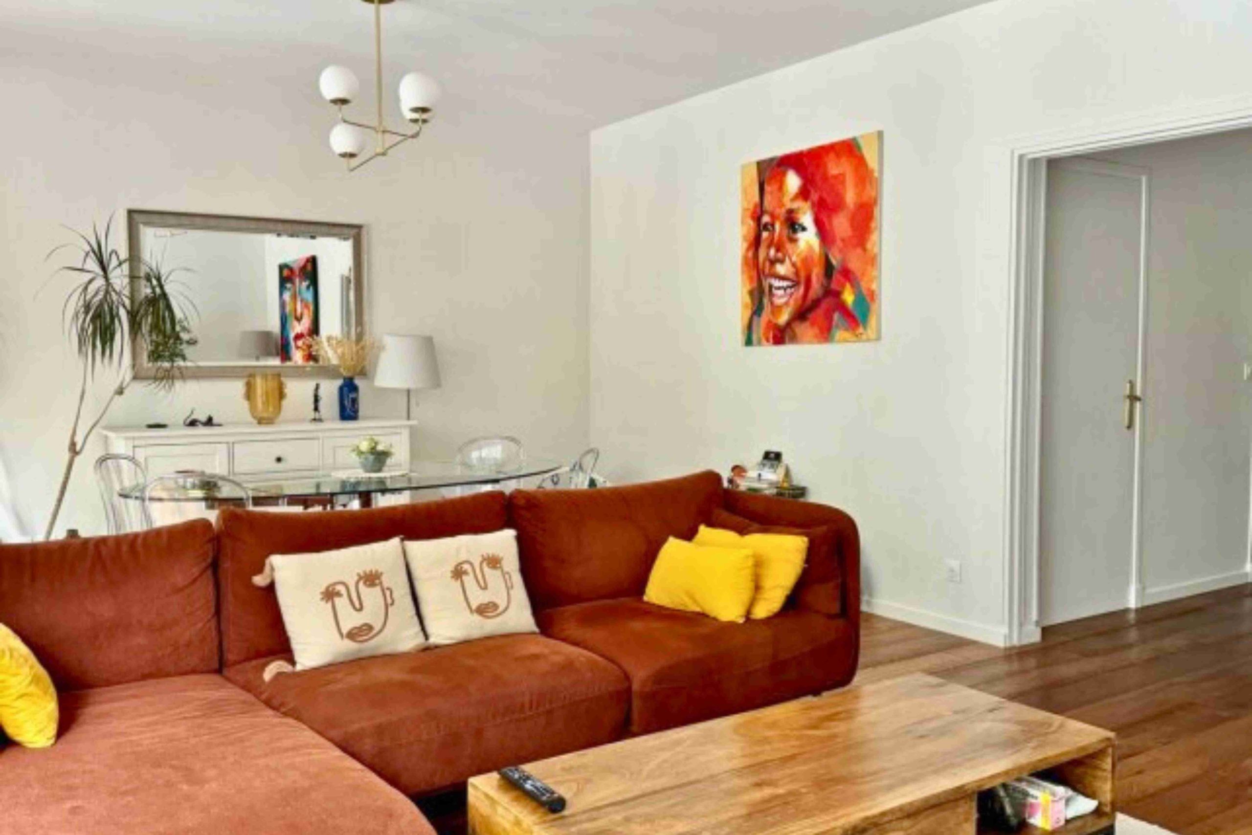 Etat existant séjour avant rénovation appartement Paris